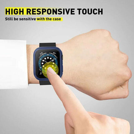 For Apple Watch iWatch Series SE 6 5 4 3 2 1 Case Full Glass Cover 40mm - Aimall