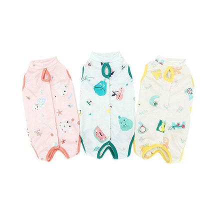 Pet Cat Postoperative Recovery Suit Pet Surgery Clothing Sterilization Weaning Yellow - Aimall