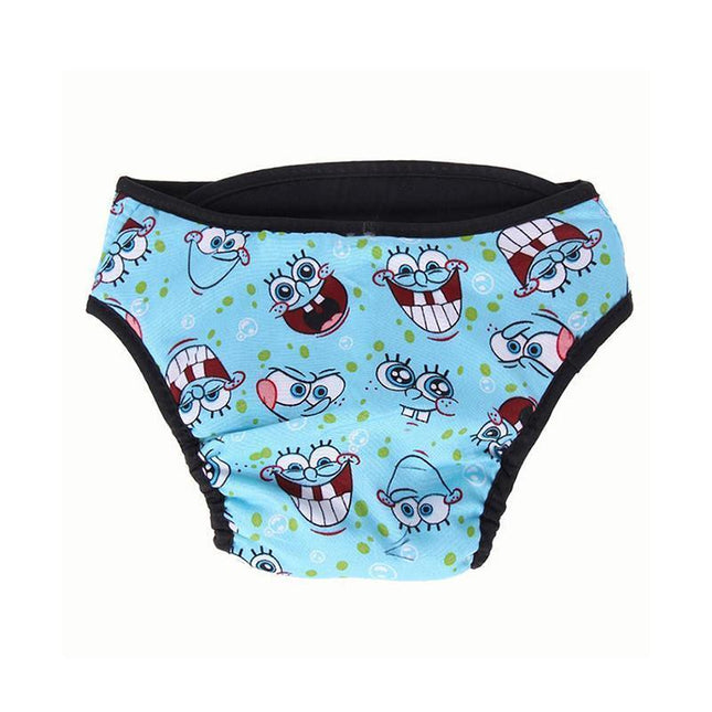 Washable Female Pet Dog Cat Nappy Diaper Physiological Pants Panties Underwear Blue - Aimall