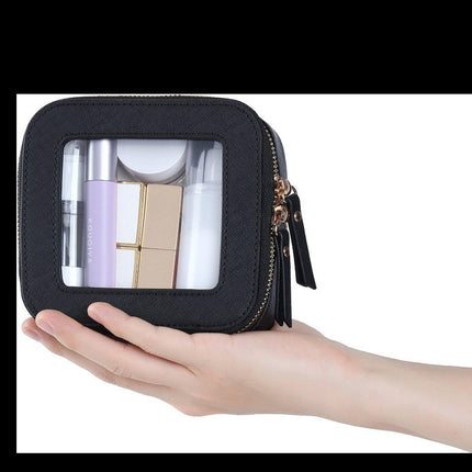 Clear Waterproof Travel Makeup Bag Portable Cosmetic Toiletry Organizer Box