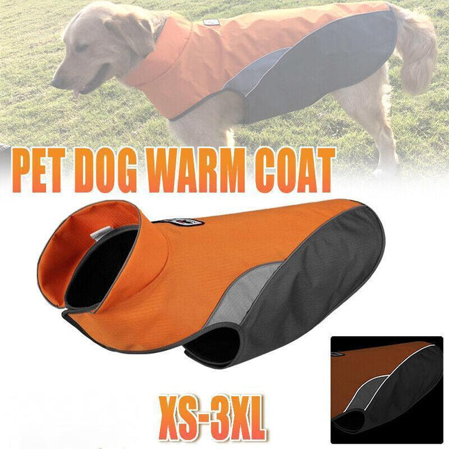 Yellow Pet Dog Warm Coat Fleece Jacket Reflective Waterproof Winter Clothes Puppy Vest - Aimall
