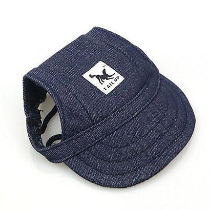 Dog Baseball Cap Outdoor Pet Sun Hat Summer Canvas Visor Puppy L - Aimall