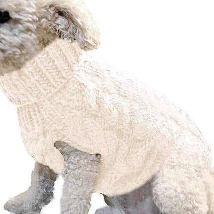 Puppy Dog Jumper Winter Warm Knitted Sweater Pet Clothes Small Dogs Coat Thermal L Size - Aimall