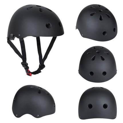 Bike/Skate Helmet 3 Sizes Available Kids Adult Skateboard Professional Safety Black - Aimall