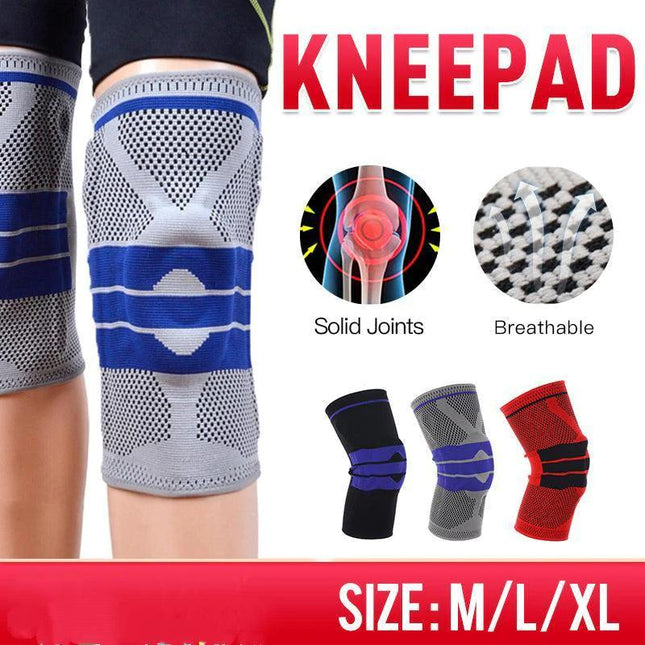 Knee Support Pads Brace Protector Full Gel Sports Joint Medial Gym Patella Strap Black - Aimall