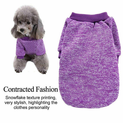 S Size Cute Pet Dog Warm Jumper Sweater Clothes Cat Knitted Coat Winter - Aimall
