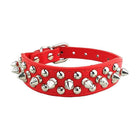 S Size Dog Collar Leather Studded Black Brown Small Medium Large Breeds Pet Melbourne - Aimall