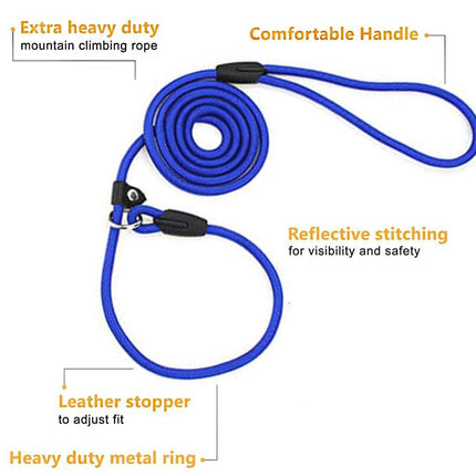 Dog Training Correction Leash Lead Cesar Puppy Pets Millan Slip Nylon Rope 8*140mm - Aimall