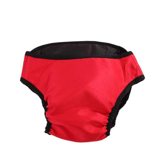 Washable Female Pet Dog Cat Nappy Diaper Physiological Pants Panties Underwear Red - Aimall