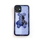 For iPhone 14 Pro Max Cool Bear Shockproof Glass Case Cover Blue - Aimall