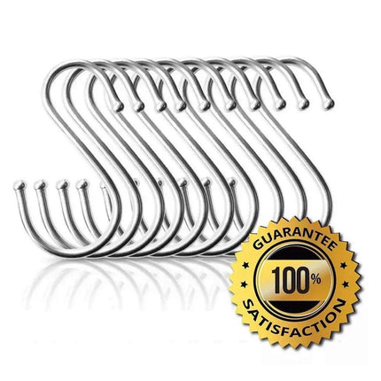 8cm Stainless Steel S Shape Hooks Kitchen Hanger Rack Clothes Hanging Plant Holders - Aimall
