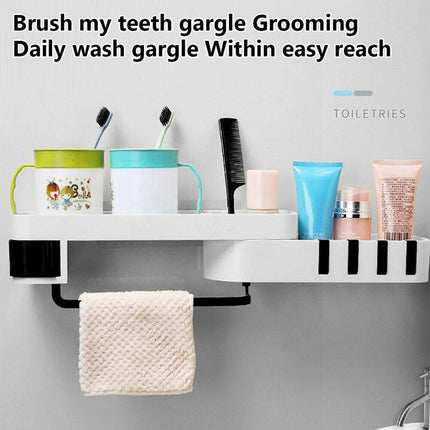 Corner Shower Caddy Bathroom Storage Shelf Rack Basket Organiser Tidy Tray Gray - Aimall