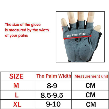XL Size Cycling Bicycle Half Finger Bike Gloves Unisex Anti Slip Padded - Aimall