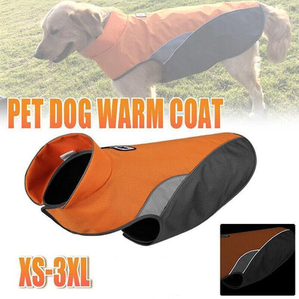 Rose Red Pet Dog Warm Coat Fleece Jacket Reflective Waterproof Winter Clothes Puppy Vest - Aimall
