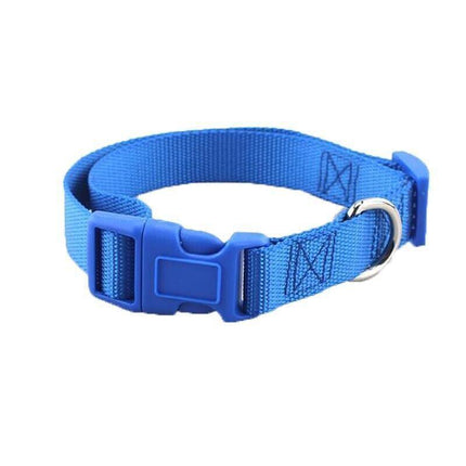 M Size Dog Puppy Pet Collar Adjustable Nylon Toy Medium pink blue red black - Aimall