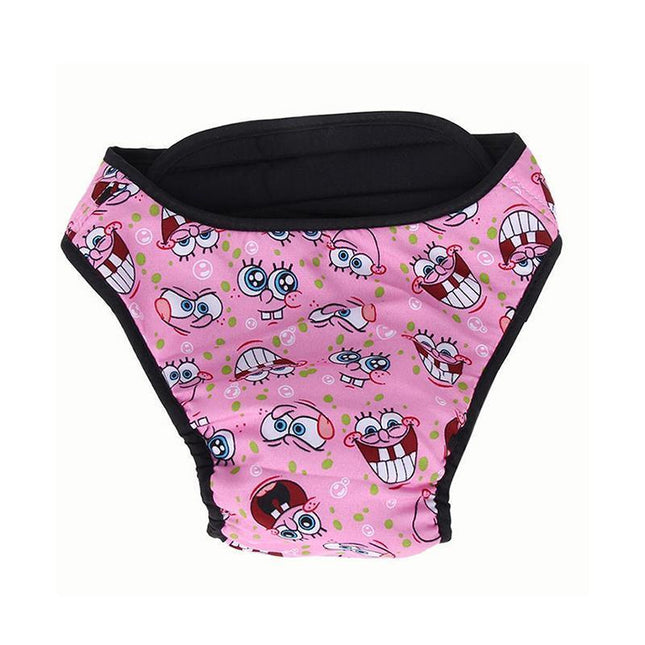 Washable Female Pet Dog Cat Nappy Diaper Physiological Pants Panties Underwear Pink - Aimall