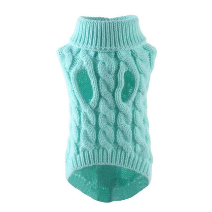 Puppy Dog Jumper Winter Warm Knitted Sweater Pet Clothes Small Dogs Coat Thermal L Size - Aimall