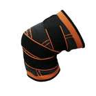 3D Weaving Knee Brace Breathable Sleeve Support Running Jogging Joint Pain Leg Orange - Aimall