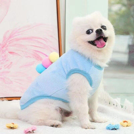 S Size Warm Winter Dog Clothes Soft Fleece Dog Jacket Pet Coat Sweater Cat Jumper - Aimall