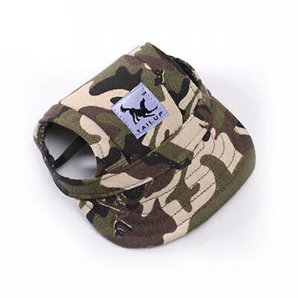 Dog Baseball Cap Outdoor Pet Sun Hat Summer Canvas Visor Puppy L - Aimall