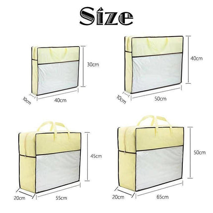 5x Dustproof Zip Storage Bag Non-woven Waterproof Quilt Storage Pillow Organizer - Aimall
