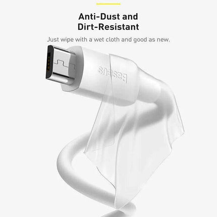 Baseus 480Mbps 2A USB Fast Charging Cable Data Wire For Micro Android Samsung 1PC 2M - Aimall