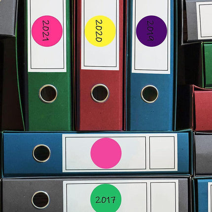 Red Assorted Sizes Colour Sticker Dots Adhesive Round Labels Circular Spot Scrapbook - Aimall
