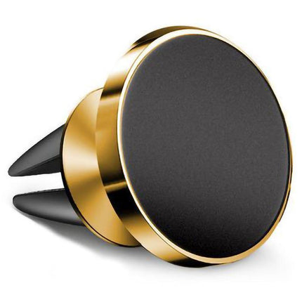 360 Degree Rotating Cell Phone Holder Car Magnetic Mount Air Vent Gold Clip On - Aimall