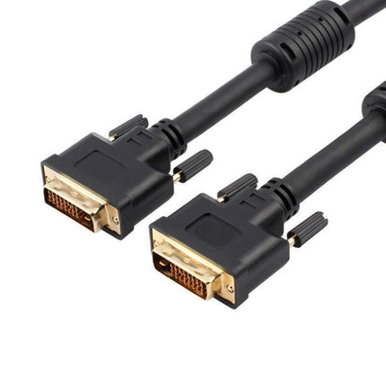 DVI Braided Cable Male DVI-D for LCD Monitor Computer PC Projector DVD Cord Lead - Aimall