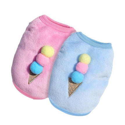 S Size Warm Winter Dog Clothes Soft Fleece Dog Jacket Pet Coat Sweater Cat Jumper - Aimall