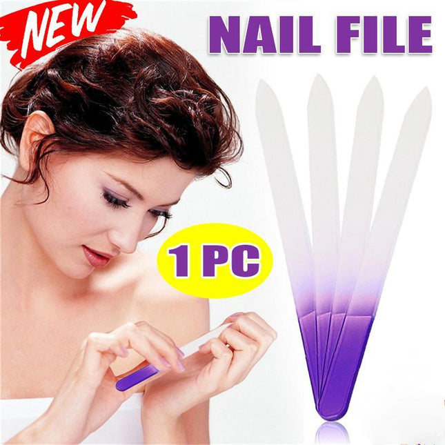 Durable Crystal Glass Nail File Buffer Art Files Manicure - Aimall
