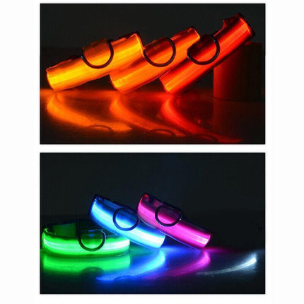 M Size USB Rechargeable LED Dog Collar Nylon Glow Flashing Light Up Safety Pet Collars - Aimall