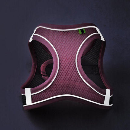 Pet Dog Harness Adjustable Reflective Breathable Outdoor Collars Strap Cat Leash Green - Aimall