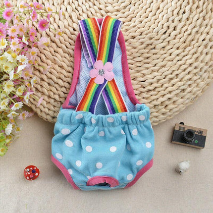 Female Pet Dog Cat Puppy Pant Menstrual Sanitary Nappy Diaper Wrap Underwear Pink - Aimall