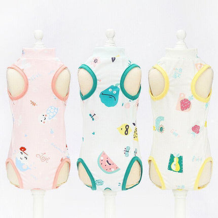 Pet Cat Postoperative Recovery Suit Pet Surgery Clothing Sterilization Weaning Pink - Aimall