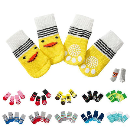 Dog Socks Non-Slip Grip Slip Anti-Skid - Puppy Cat Pet Shoes Slippers S Size - Aimall