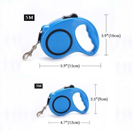 3M Retractable Dog Lead Leash Long Stong Extendable Lockable Rope Heavy Duty - Aimall