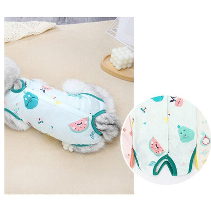 Pet Cat Postoperative Recovery Suit Pet Surgery Clothing Sterilization Weaning Yellow - Aimall