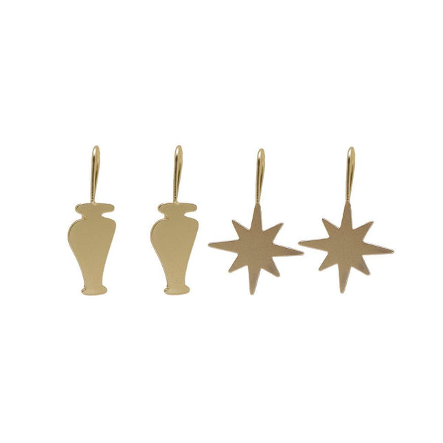 Vintage Vase Star Earrings Simple Everyday Studs Fashion Jewellery Women
