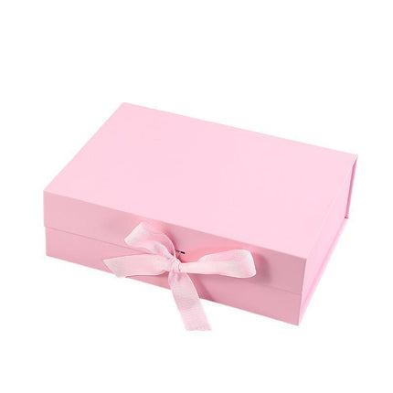 Elegant Ribbon Flip Folding Gift Boxes Multiple Colors High-Quality Cardboard