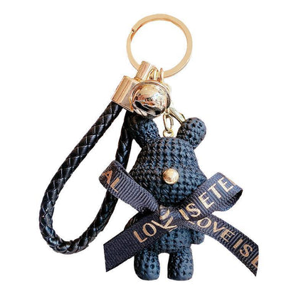 Rabbit/Bear Doll Accessories Car Key Ring Keyring Ornaments Bear Keychain - Aimall