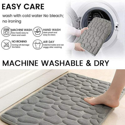 40x60CM 3D Super Absorbent Non-slip Floor Mat Quick Drying Bathroom Rug Balcony Carpet - Aimall