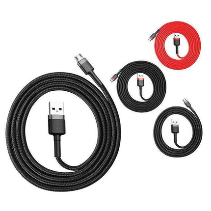 Baseus Micro USB 2.4A Fast Charging & Data Sync Cable Cord For Android Samsung 1PC 2M - Aimall