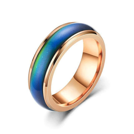 Size 6 Mood Sensing Color Changing Ring Temperature Control Thermochromic Rings - Aimall