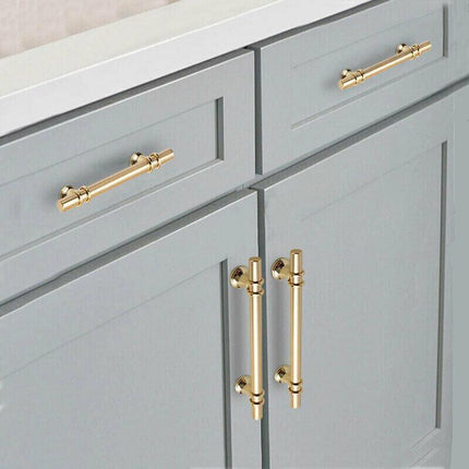 Black+Gold Design Kitchen Cabinet Handles Drawer Bar Handle Pull 96 128 160 192 320MM - Aimall