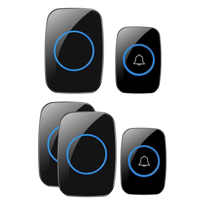 Wireless Door Bell Chime Waterproof Doorbell 2 Plugin Receivers 300M Long Range - Aimall
