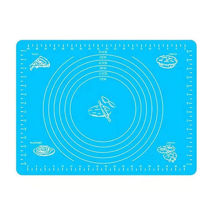 Blue Reusable Non-Stick Silicone Rolling Dough Mat Cake Pastry Baking Fondant Sheet - Aimall