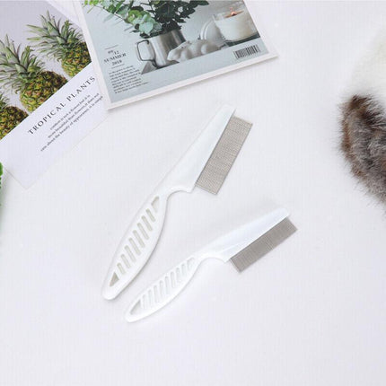 1PC Small Fine Toothed Flea Flee Metal Nit Head Hair Lice Comb with Handle - Aimall