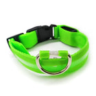 M Size USB Rechargeable LED Dog Collar Nylon Glow Flashing Light Up Safety Pet Collars - Aimall