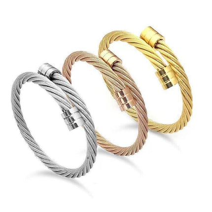 Lymph Drainage Magnetic Bracelets Crainoc Titaniumion Osimium Bangle NEW - Aimall